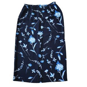 Vintage Hillard & Hanson Maxi pencil Skirt Floral with Side Slit Size L